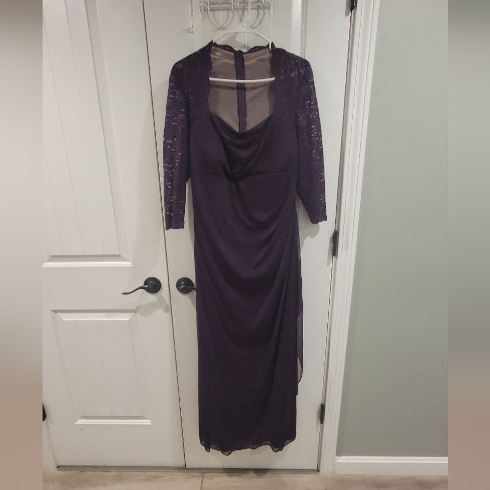 Xscape size 16 event dress dark purple